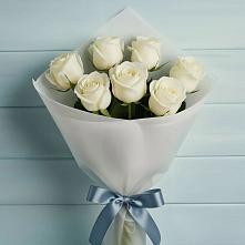 Букет 7 Белых роз Эдлесс Лав #REPLACE_PRED# Дубне Чеховского района