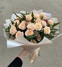 Букет Кремовые розы Латте в Дубне Чеховского района