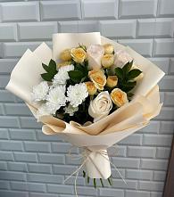 Букет цветов из:  Розы и Хризантемы в Дубне Чеховского района