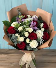 Букет цветов из:  Розы и Альстромерии #REPLACE_PRED# Дубне Чеховского района