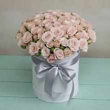 Цветочная композиция из Розы в шляпной коробке в Дубне Чеховского района