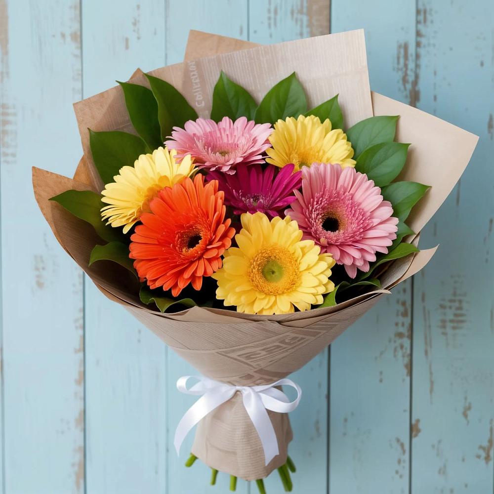 Букет цветов из: Герберы в Дубне Чеховского района