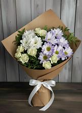 Букет цветов из:  Хризантемы и Розы в Дубне Чеховского района