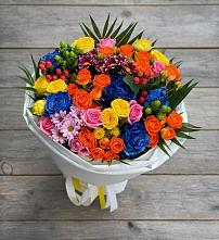 Букет цветов из:  Розы и Хризантемы в Дубне Чеховского района