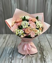 Букет цветов из:  Гвоздики, Розы и Хризантемы в Дубне Чеховского района