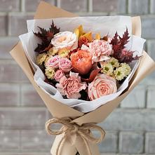Букет цветов из:  Гвоздики, Хризантемы и Розы в Дубне Чеховского района