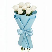 Букет 7 белых роз Проуд #REPLACE_PRED# Дубне Чеховского района