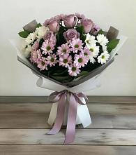 Букет цветов из:  Хризантемы и Розы #REPLACE_PRED# Дубне Чеховского района
