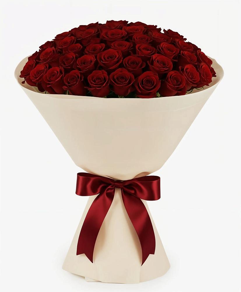 Букет 101 Бордовая роза Блэк Бакарра в Дубне Чеховского района