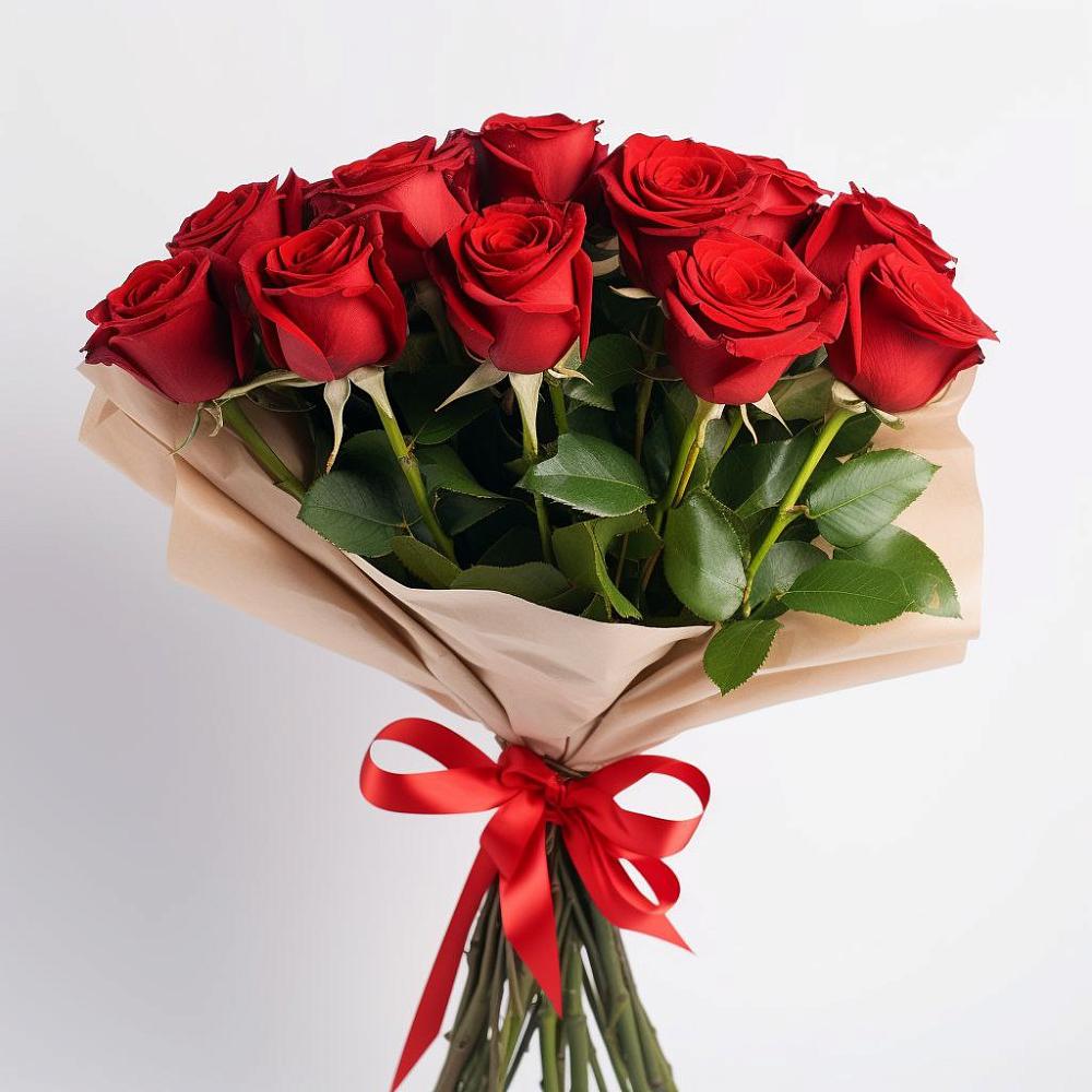 Букет 11 Красных роз Эдлесс Лав в Дубне Чеховского района