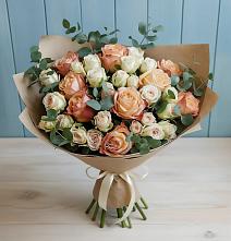 Букет цветов из:  Альстромерии и Розы #REPLACE_PRED# Дубне Чеховского района